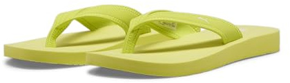 PUMA Damen Sandy Flip Slide-Sandalen, Lime Sheen Puma White, 37 EU