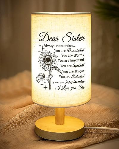 PRSTENLY Sister Christmas Gifts, Sister Birthday Gifts from Sisters Table Lamps Gift for Her Sisters Mothers Day Wedding Graduation Gift for Her Sister's Brother Friendship Gifts for Women Friend