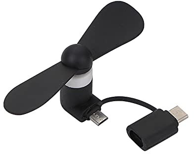 Compatible 2 en 1 USB/Type-C Tablettes, Micro Téléphones ou Ventilateur Android Portable Smart Home LCw865