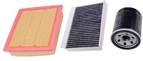 SAFWEL Filtro Aria Motore Auto Filtro abitacolo Filtro Olio Adatto for Jeep Compass 2.0L 2.4L 2017 Adatto for Jeep Renegade 2.0L 2.4L 2016-51977574 77367847 (Size : E)