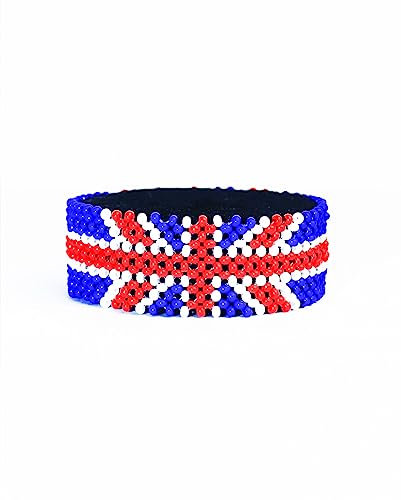 Generic UK Flag Beaded Bracelet - Red, White, Blue
