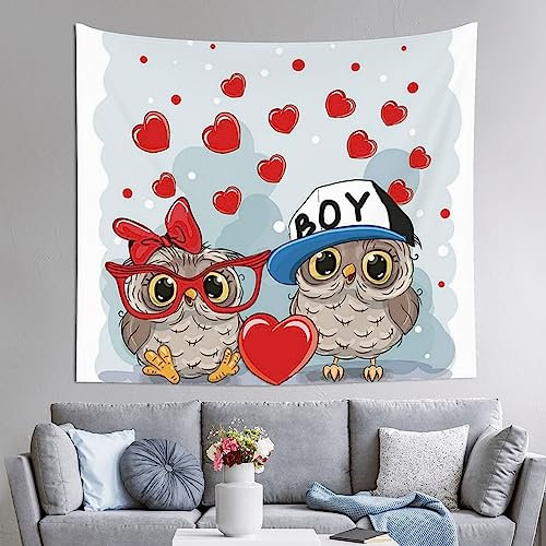 JCAKES Niedliche Eule Wanddekoration Tapisserie (horizontaler Stil) Polsterung Tapisserie Tapisserie Wandteppich Schlafzimmer Picknick Decke Urlaub Wandteppich