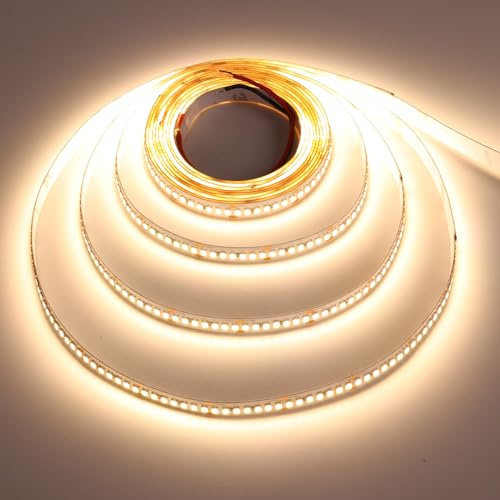 TOPAI LED Streifen 5M Sehr Hell Naturweiß 4000K 24V Selbstklebend | 20W/m, 11000 Lumen, 238LEDs/M, SMD2835, Flexibel, Schneidbar, Nicht wasserdicht für Gewerbe, Zuhause, Heimwerker