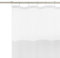 Yolispa Rideau de douche gaufré avec doublure en tissu à clipser, double couche, fenêtre transparente 183 x 183 cm