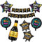 Happy New Year Banner Girlande Happy New Year Deko Luftballon Silvester 2025