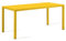 Mondo Viro Fester Tisch aus lackiertem Metall Quatris, rechteckig, für den modernen Garten (Maxi – 200 x 80 cm, 75 h, Gelb)