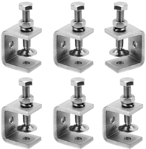 CHUENHEI 6 Stück C Klemme 30mm, Tischklemme Kleine C Klemmen Edelstahl, Einstellbereich 0-25mm, Mini Schraubzwinge C Zwingen Schweißklemme für Schweißen, DIY, Holzbearbeitung,Autoreparatur