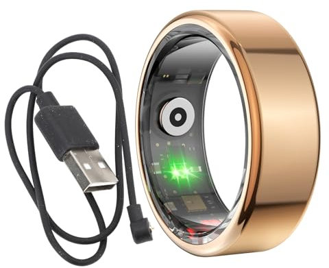 Smart Ring für Android und wasserdichte Tragbare Fitnessringe für Männer und Frauen, Schlaf-Tracker, Ganztägige Überwachung, Kamera-Fernbedienung (Roségold)