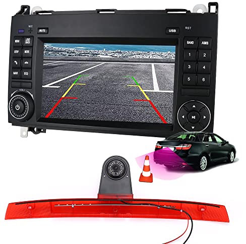 【Navigationsset】 Android/Carplay Autoradio GPS Navi Navigation 7 Zoll Bildschirm Touch Display Bluetooth +HD Nachtsicht Auto Rückfahrkamera, Ersatz für Mercedes Benz Viano Vito W639 V6 2003-2014