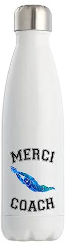 Bouteille Isotherme Merci Coach - Cadeau Gourde acier inoxydable pour Entraîneurs, Coachs Sportifs et Professeurs