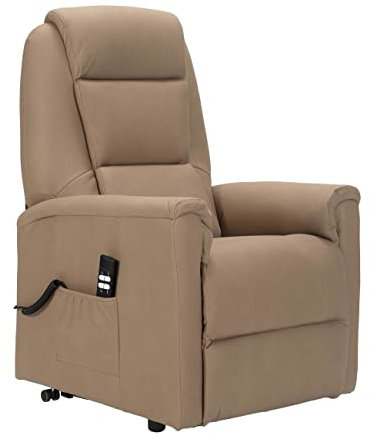 Sime ES-2 ANPASSBAR relaxsessel elektrisch Zero Gravity, 2 Motoren, unabhängig verstellbare Rückenlehne und Fußteil 2 Räder unverformbarer Sitz Elefantenhaut elektrische Sessel relaxsessel Kamel