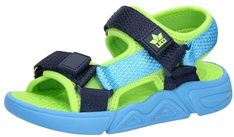 Lico Jungen Unisex Kinder Aydin V Sandalen, Blau/Marine/Lemon, 28 EU