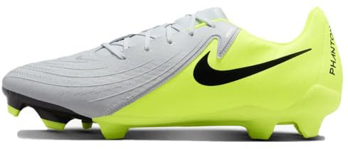 Nike Men's Phantom Gx II Academy Fg/Mg Football Shoe, Metallic Silver/Black/Volt, 8 UK