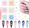 6 Pack 3D Flowers Nail Charms,UHOMENY Colorful Flower Nail Art Charms with Pearl Flower Nail Art Gem Nail Manicure Decoration Flower Nail Accessories with Tweezers for Nail Art Jewelry Crafting