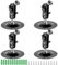 4 Piezas Soporte Camara Vigilancia, Cámara de Seguridad Montaje de Pared Soporte de Montaje en Techo Metal Ajustable 360 Grados para Interiores y Exteriores(Negro)