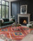 DEFYNEE Machine Washable Rugs Living Room, 90x150 cm Non-Slip Kitchen Rugs Non Slip, Soft Short Pile Vintage Red Rugs for Bedroom, Moroccan Rug for Hallway, Bedroom, and Kitchen, Red