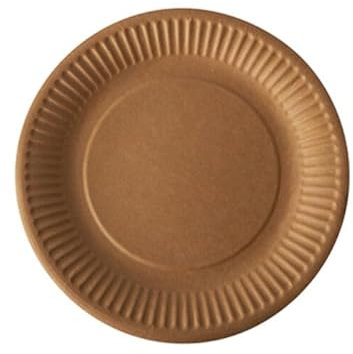 CREATIV DISCOUNT NEU Pappteller Pure, rund, Ø 19 cm, 20 Stück, braun