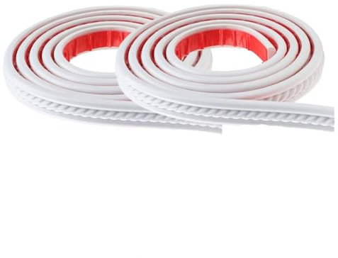 5M*2 Rolls Flexible Moulding Trim Wall Trim,3M Self Adhesive Peel and Stick Ceiling Molding,Cabinet Border, Mirror Picture Frame Trim,PVC Wall Background Decor 3D Crown Moulding Strip,2CM