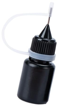 Stempelminen schwarz – Stempelroller schwarz | schwarze Tinte auf Ölbasis | Stempeltinte Nachfüllung | 5 ml Stempeltinte Ölnachfüllungen | wasserfestes multifunktionales Stempelroller-Zubehör |