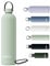 Exllena Gourde Isotherme 1l avec Poignée Pratique - Bouteille Isotherme avec 24 Heures de Conservation au 24h Froid/12h Chaud, Revêtement Anti-Dérapant - Étanche Sans BPA (Vert Sauge)