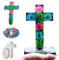 Moldes de silicona con forma de cruz grande para manualidades, joyas y fabricación de velas, molde de resina retro de 7 x 6 pulgadas, antiadherente, reutilizable para colgantes, postres, caramelos