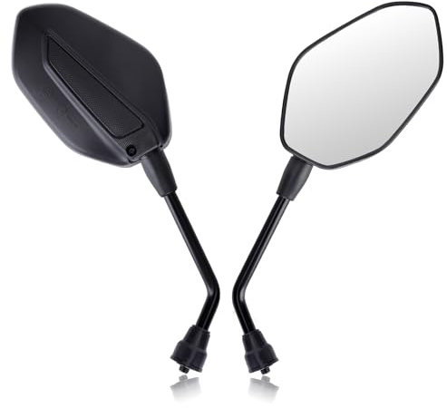 Cretassion 2 espejos retrovisores giratorios para motocicleta, homologados E9, M8, compatible con scooter, scooter, ATV, ciclomotor, dict bike
