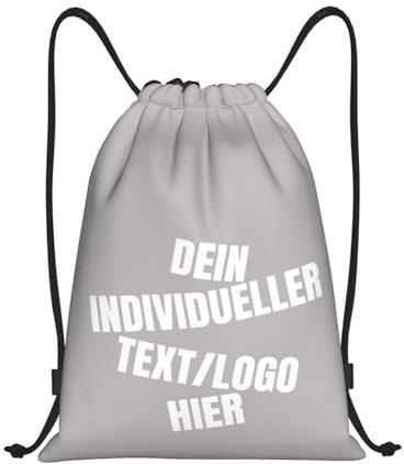 Tingwei Personalisiertes rucksack Turnbeutel mit Kordelzug mit Foto/Logo/Text, personalisierte Sporttasche, Sportbeutel für Herren und Damen,wasserdicht Turnbeutel, Schwimmtasche,Sport