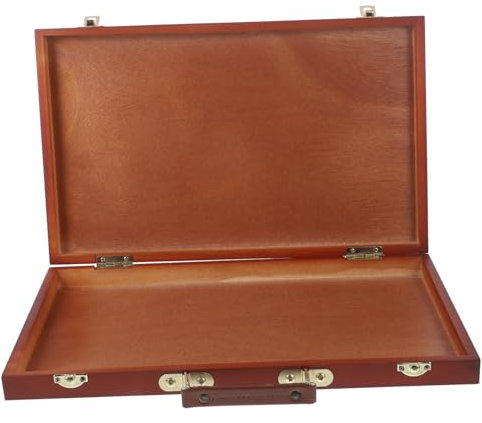 SHINEOFI Malkasten Mit Griff Zeichenwerkzeugkasten Aus Holz Aufbewahrungsbox Für Malkits Holzbox Für Malutensilien Malkasten Aus Hochwertigem Material