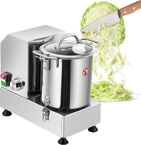 LPONAA Robot da Cucina Commerciale, Affettatrice per Frutta E Verdura, Robot da Cucina Multifunzionale da 6L/9L/15L, velocità Fino A 3700 Giri/min. Tagliacavolo(15l)