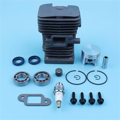 LAVAS Kit cilindro pistone placcato da 38 mm for motosega Stihl 018 MS180 MS 180 cuscinetto a sfere paraolio candela viti guarnizione marmitta