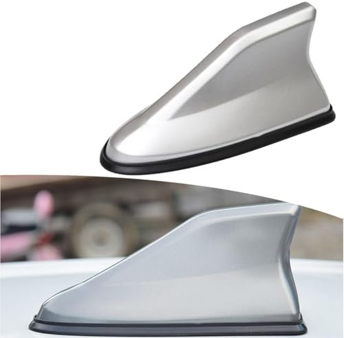 Shark Fin Aerial for Nissan Qashqai 2008-2014, Antenna Toppers Radio Signal Aerial Waterproof Durable Car Shark Fin Car Accessories,Silver