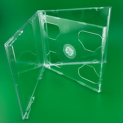 RIVERMEDIA 5 X Premium Double CD Jewel Cases with Clear Tray 10.4mm Spine Pre-Assembled (18933)