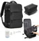 livbote Vakuum Rucksack Handgepäck Airbag Rucksack mit Vakuumbeutel & Vakuumpumpe Travel Vacuum Backpack Damen Herren Vacpack Tasche Handgepäck Flugzeug Reiserucksack mit Vakuumsystem, Schwarz