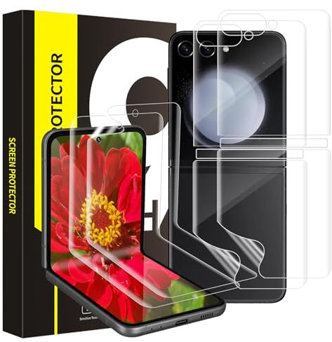 Bodyguard 2 pièces Verre Trempé pour Samsung Galaxy Z Flip 5 5G, +2 Film protecteur Arrière, Souple TPU Film, Anti-Choc, Anti Rayures vitre protection, Haute définition Z Flip 5 protection écran