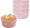Lot de 4 ramequins roses de 230 ml, passent au four, parfaits pour la cuisson de crème brûlée et la friteuse à air, durables et polyvalents