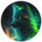 Adult Jigsaw Puzzles 1000 Pieces Green Wolf Round Cardboard Puzzles for Mother'S Day,Birthdays,Christmas 67.5x67.5 cm