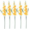 KDAMGOQE Faux Greenery, Gladiolus Artificial Flowers 5Pcs 25.6 Long Stem Realistic Gladiolus With 3 Buds And 7 Flowers Low Maintenance Decorative Faux Greenery For Home Wedding, Yellow