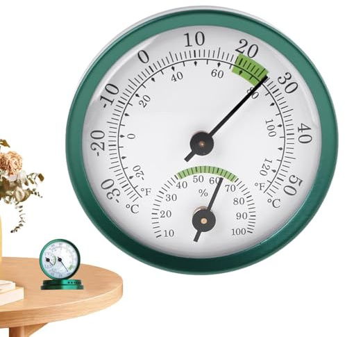 Hygrometer aussen - Funk Thermometer, Innenluftfeuchtigkeitsmesser, Digitaler Sensor | Hygrometer der Wetterstation für Gewächshaus, Keller, Schrank, Garten,