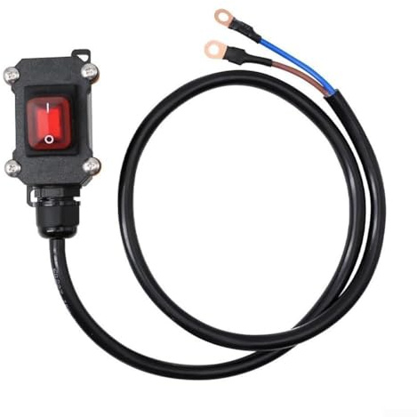 Aprilsunnyzone Interruttore di scollegamento batteria moto 12 V 24 V impermeabile DC con interruzione di corrente e design antipolvere per prestazioni della batteria di lunga durata (30 cm)
