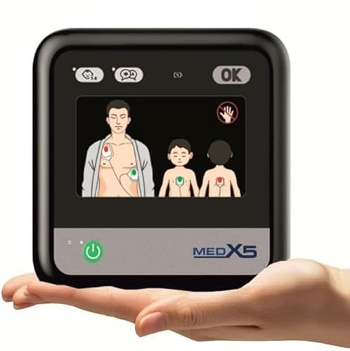 myPAD Heimdefibrillator AED für Zuhause, Familie & Freizeit, vollautomatischer Defibrillator mit Sprachführung DE/EN, LED-Grafik, Kindermodus ab 1 Jahr, 4 Jahre Batterie & Elektroden.