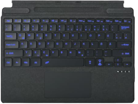 QWERTZ Deutsches Layout Tastatur für Microsoft Surface Pro 13 Copilot+ PC(11th Edition) / Pro 11/10 / 9/8 / X (13 Zoll), Bluetooth Type Cover,Touchpad, USB-C-Aufladung (Schwarz)