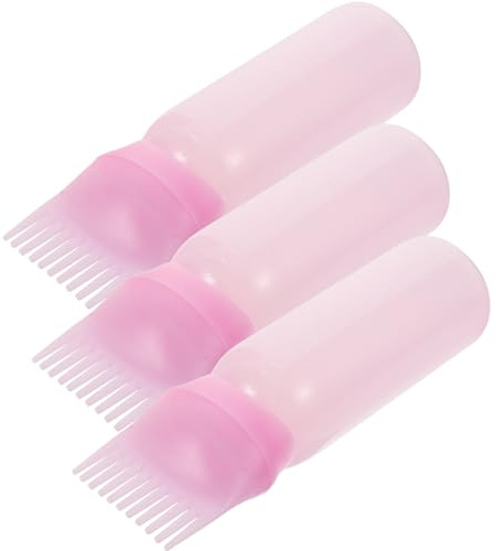Healeved 3 Stück Applikatorflaschen für Haarfärbemittel aus Kunststoff Einfache Dosierung und Gleichmäßige Verteilung für Haarfärbung zu Hause