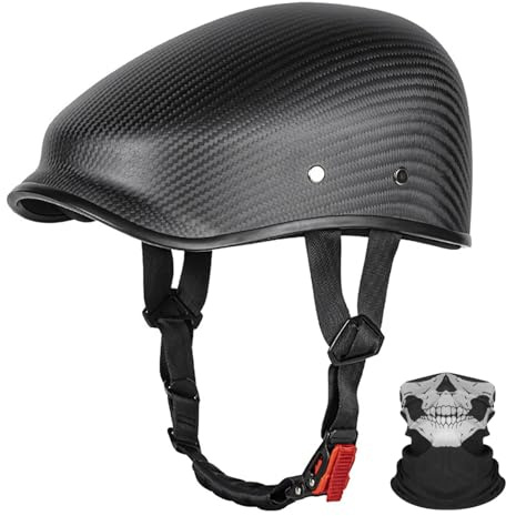 Casco Da Moto Vintage A Mezza Calotta, Caschi Da Moto A Mezza Calotta Per Uomo E Donna, Casco Per Cruiser, Scooter, Chopper, Ciclomotore, Per Tutte Le Stagioni, Omologato ECE. 5,M(55-56CM)
