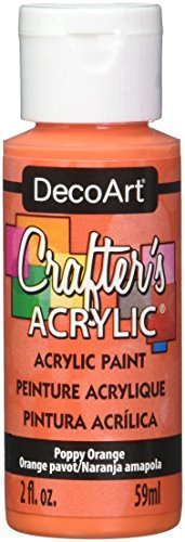 DecoArt 59 ml Crafters Acrylic, Poppy Orange