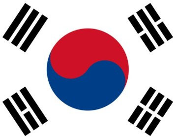 Flagge Fahne Südkorea 90 x 150 cm Fahne mit 2 Ösen 100g/m² Stoffgewicht Hissflagge