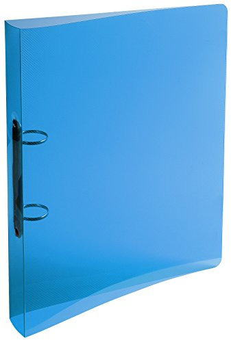 Exacompta 54298E Ringhefter Crystal DIN A4 aus mittelfestem Kunststoff mit 2 Ringen 40 mm breit 1 Stück Zufallsfarbe ideal für Schule und Büro Ringhefter Ringordner Ringbuchordner