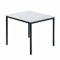 Besprechungstisch 800x800mm Grau Fuß Vierkantrohr schwarz
