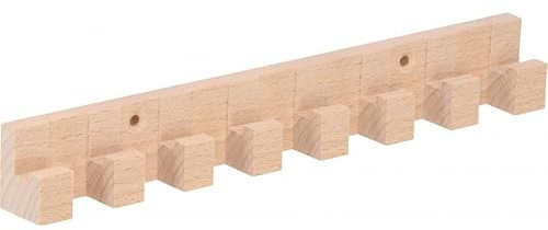 SIRO Hakenleiste Dossenheim, Schlicht, Holz buche roh, 260 mm x 26 mm x 35 mm, LA 139 mm, S660-260HZ17V1P