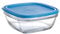 Duralex - Saladier Carré 20Cm avec couvercle Bleu Lys