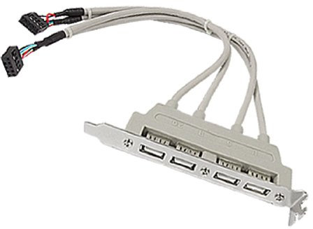 sourcing map USB 2.0 4 Port to Motherboard Header 9 Pin Bracket Extension Cable Cord